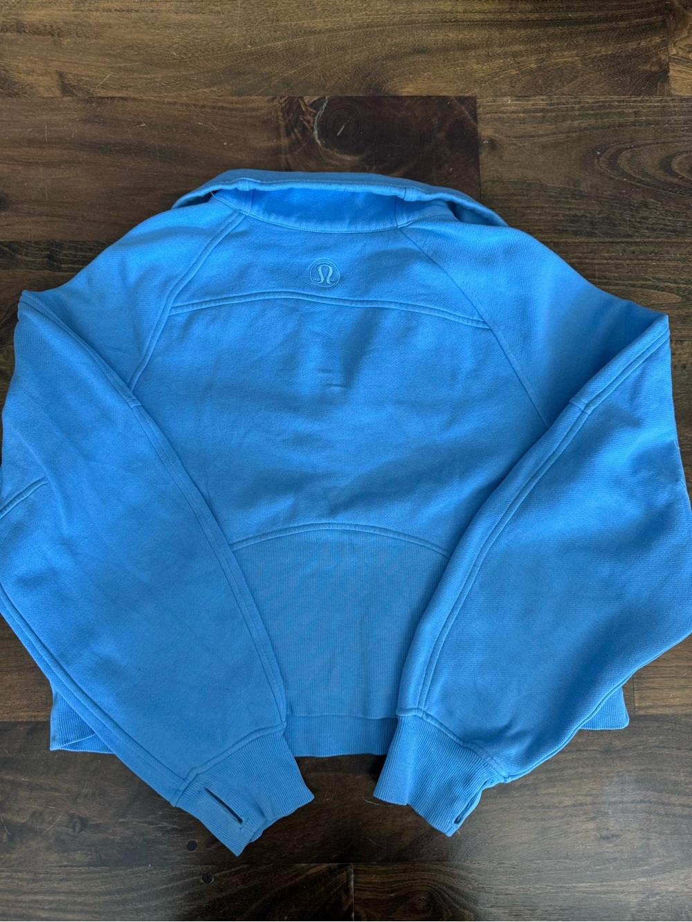 lululemon XS Scuba Cropped Sky Blue Quarter-Zip Hoodie - Picture 6 of 8